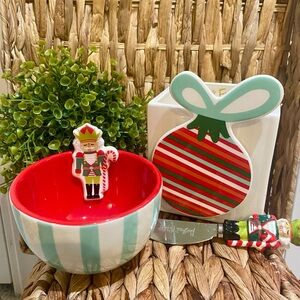 Happy Everything Embellishment Set Candy Stripe Holiday Bowl